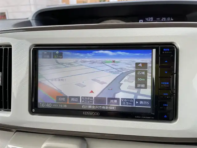 ダイハツ ムーヴ キャンバス G メイクアップ リミテッド　SAⅢ 石川県 2022(令4)年 3万km パールホワイトⅢ/ナチュラルベージュマイカメタリック 2トーン 社外メモリーナビ/CD/TV/パノラマモニター/両側パワースライド/LEDヘッドライト/ETC/レーダーブレーキ/スマートキー/プッシュスタート/電動ミラー/ベンチシート/保証書
