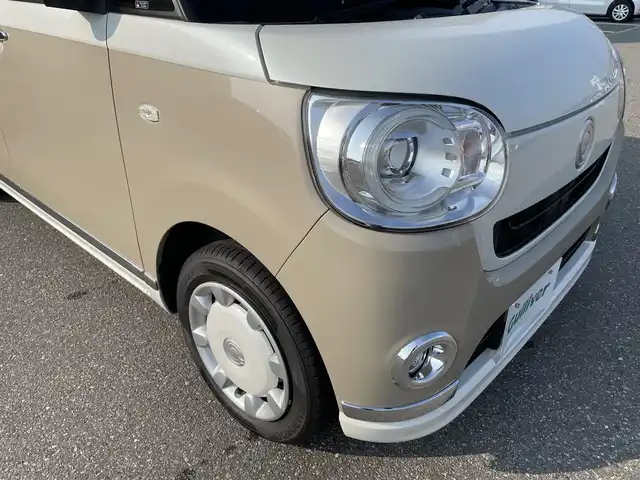 ダイハツ ムーヴ キャンバス G メイクアップ リミテッド　SAⅢ 石川県 2022(令4)年 3万km パールホワイトⅢ/ナチュラルベージュマイカメタリック 2トーン 社外メモリーナビ/CD/TV/パノラマモニター/両側パワースライド/LEDヘッドライト/ETC/レーダーブレーキ/スマートキー/プッシュスタート/電動ミラー/ベンチシート/保証書