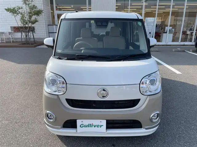 ダイハツ ムーヴ キャンバス G メイクアップ リミテッド　SAⅢ 石川県 2022(令4)年 3万km パールホワイトⅢ/ナチュラルベージュマイカメタリック 2トーン 社外メモリーナビ/CD/TV/パノラマモニター/両側パワースライド/LEDヘッドライト/ETC/レーダーブレーキ/スマートキー/プッシュスタート/電動ミラー/ベンチシート/保証書