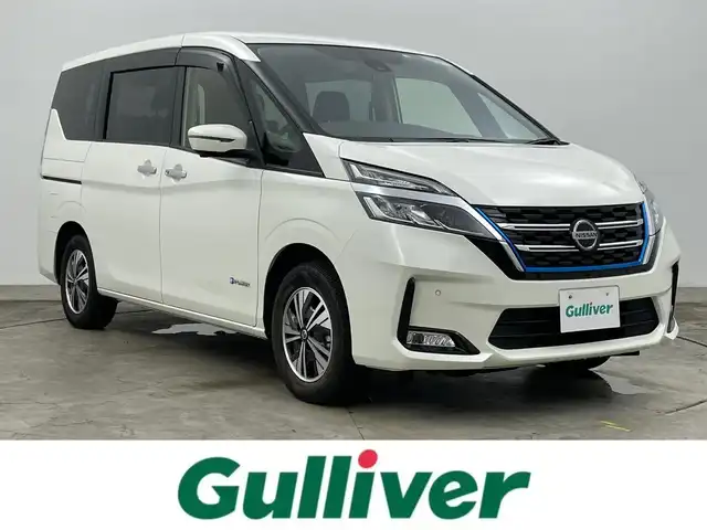 日産 セレナ e－パワー G 岡山県 2020(令2)年 4.9万km ブリリアントホワイトパール 純正10インチナビ/（CD/DVD/BT/TV)/全方位カメラ/プロパイロット/両側パワースライドドア/ブラック合皮シート/LEDヘッドライト/ETC/セーフティパックB/スペアキー/新車保証書