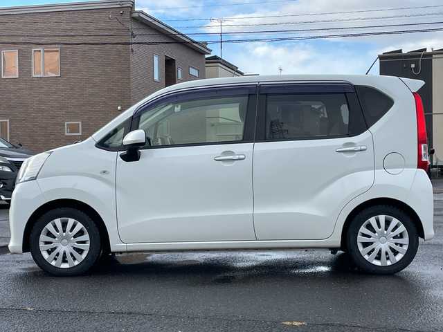 ダイハツ ムーヴ L 道央・札幌 2015(平27)年 8.2万km パールホワイトⅢ ４WD/社外SDナビ/CD/DVD/BT/ワンセグ/横滑り防止装置/バックカメラ/ETC/ドライブレコーダー/エコアイドル/PWRMODE/リモコンキー/ハロゲンヘッドライト/ヘッドライトレベライザー/電動格納ミラー/フロアマット/ドアバイザー/スペアキー/社外エンジンスターター/社外AW付夏タイヤ積込/155/65/R14/2020年/山5mm