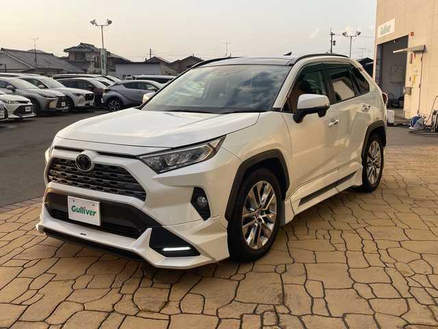 トヨタ ＲＡＶ４ G Zパッケージ 宮崎県 2020(令2)年 6万km ホワイトパールクリスタルシャイン TRDエアロ/パノラマムーンルーフ/純正メモリナビ/(フルセグTV/DVD/CD/Bluetooth）/ローダウン/ドライブレコーダー/電動リアゲート/ETC/デジタルインナーミラー/純正19インチアルミ/BSM