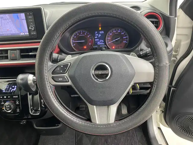 ダイハツ キャスト スポーツ SAⅡ 福井県 2016(平28)年 7.1万km パールホワイトⅢ 純正ナビ/CD/DVD/Bluetooth/フルセグ/バックカメラ/社外AWスタッドレスタイヤ車載/ターボ/スペアキー/スマートキー/ハーフレザーシート/シートヒーター/LED/ETC/横滑り防止装置