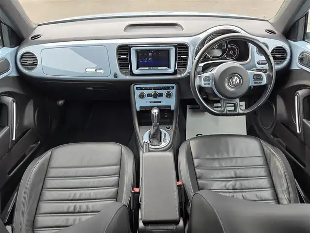 フォルクスワーゲン ザ・ビートル デザイン レザーパッケージ 福島県 2013(平25)年 3.9万km デニムブルー ミラータイプＧＰＳ付きレーダー探知機　/社外サブウーファー(ＴＳ－ＷＸ１１０Ａ)/ビルトインＥＴＣ　/社外ＳＤナビ（ＡＶＩＣ－ＣＺ９００）　/Ｂｌｕｅｔｏｏｔｈオーディオ/フルセグテレビ/バックカメラ　/社外前方ドライブレコーダー　/Ｄ＋Ｎ席シートヒーター/ＭＴモード付きＡＴ/パドルシフト