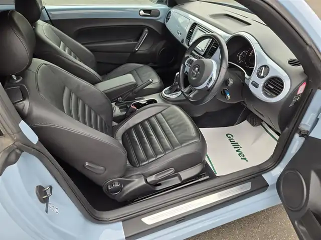 フォルクスワーゲン ザ・ビートル デザイン レザーパッケージ 福島県 2013(平25)年 3.9万km デニムブルー ミラータイプＧＰＳ付きレーダー探知機　/社外サブウーファー(ＴＳ－ＷＸ１１０Ａ)/ビルトインＥＴＣ　/社外ＳＤナビ（ＡＶＩＣ－ＣＺ９００）　/Ｂｌｕｅｔｏｏｔｈオーディオ/フルセグテレビ/バックカメラ　/社外前方ドライブレコーダー　/Ｄ＋Ｎ席シートヒーター/ＭＴモード付きＡＴ/パドルシフト