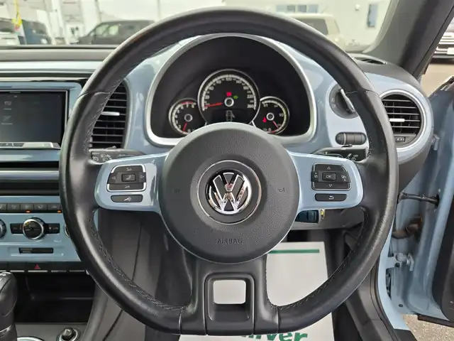 フォルクスワーゲン ザ・ビートル デザイン レザーパッケージ 福島県 2013(平25)年 3.9万km デニムブルー ミラータイプＧＰＳ付きレーダー探知機　/社外サブウーファー(ＴＳ－ＷＸ１１０Ａ)/ビルトインＥＴＣ　/社外ＳＤナビ（ＡＶＩＣ－ＣＺ９００）　/Ｂｌｕｅｔｏｏｔｈオーディオ/フルセグテレビ/バックカメラ　/社外前方ドライブレコーダー　/Ｄ＋Ｎ席シートヒーター/ＭＴモード付きＡＴ/パドルシフト