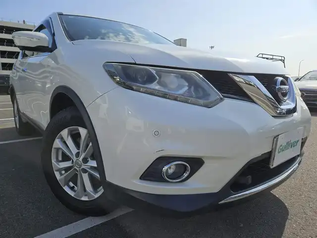 日産 エクストレイル 20X エマージェンシーブレーキ 宮崎県 2014(平26)年 7.9万km ブリリアントホワイトパール 4WD/ワンオーナー/純正MOPナビ/フルセグTV/リモコンオートバックドア/アラウンドビューモニター/ビルトインETC/ドライブレコーダー/クルーズコントロール/コーナーセンサー/フロント/リアソナー/エマージェンシーブレーキ/パーキングアシスト/後方車両検知警報/純正オプLEDオートライト/フロントフォグランプ/革巻きステアリング/防水合皮シート/前席シートヒーター/純正17インチアルミホイール/スマートキー/プッシュエンジンスターター/禁煙車