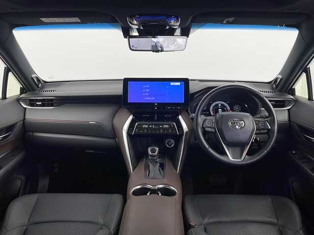 トヨタ ハリアー Z レザーパッケージ 愛知県 2023(令5)年 4.1万km ブラック 純正メモリナビ/・FM/AM/フルセグTV/BT/USB/Miracas/TVキャンセラー/JBLサウンド/パノラミックビューモニター/バックモニター/デジタルインナーミラー/ヘッドアップディスプレイ/調光パノラマルーフ/運転席助手席パワーシート/運転席シートメモリー/運転席助手席シートヒーター/レザーシート/ステアリングヒーター/革巻きステアリング/ステアリングスイッチ/オートLEDヘッドライト/オートハイビーム/電動パーキングブレーキ/オートブレーキホールド/ビルトインETC20/LTA/BSN/PCS/クリアランスソナー/RCTA/PKSB/RSA/横滑り防止装置/isofix/スペアキー１本