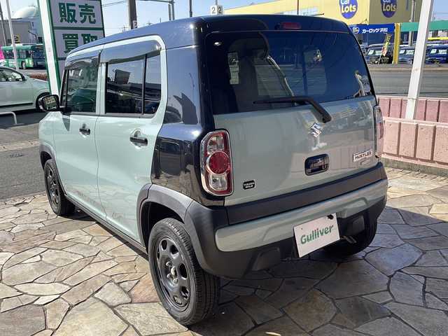 スズキ ハスラー タフワイルド 静岡県 2019(令1)年 6.1万km オフブルーメタリック/ブラック 2トーン 社外ナビ/・バックモニター/・Bluetooth/・CD/USB/・AUX/・TV/・iPod/主要装備/・プッシュスタート/・ETC車載器/・ドライブレコーダー/・前席シートヒーター/・ハーフレザーシート/・衝突被害軽減システム/・レーンキープアシスト/・アイドリングストップ/・オートライト/・LEDヘッドライト/・純正ＡＷ/・社外フロアマット/・スペアキー/・スマートキー