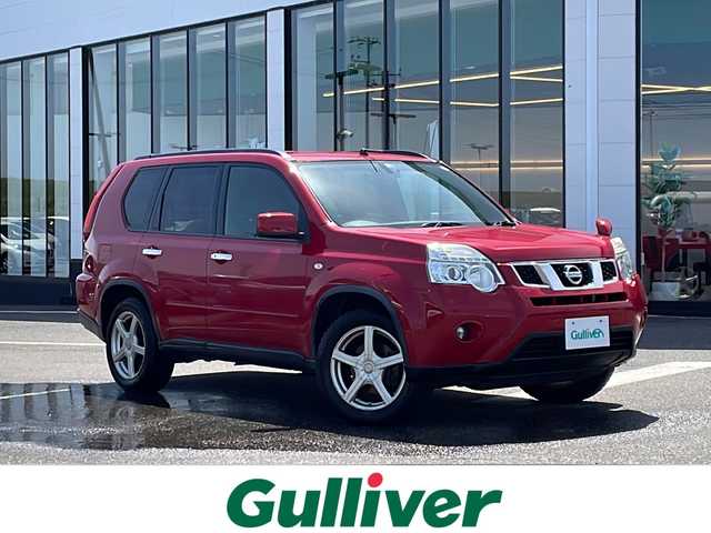 日産 エクストレイル 20X 新潟県 2012(平24)年 9.6万km バーニングレッド ４WD/社外メモリナビ/(CD/DVD/AM/FM/BT/フルセグ)/バックカメラ/オートライト/全席シートヒーター/レザーシート/純正アルミホイール付サマータイヤ車載(4ミリ)/フロアマット/スペアキー/スマートキー/ETC