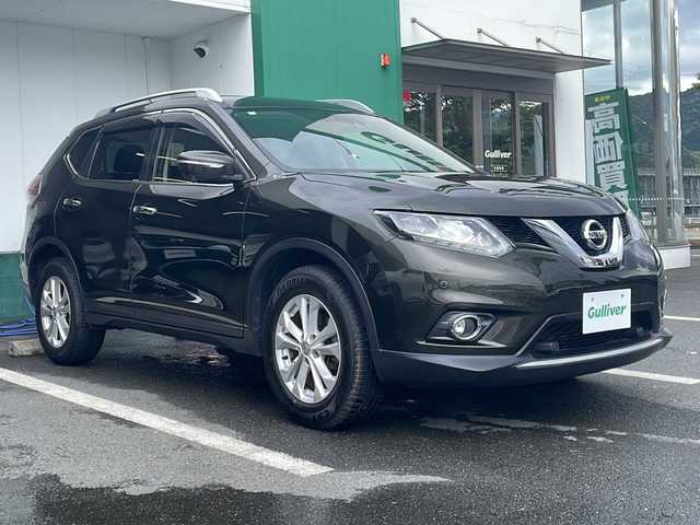 日産 エクストレイル 20Xt エマージェンシーブレーキ 京都府 2016(平28)年 3.9万km チタニウムカーキ 純正ＨＤＤナビ　アラウンドビューモニター　クルーズコントロール　エマージェンシーブレーキ　ＬＥＤヘッドライト　ルーフレール　電動リアゲート　コーナーセンサー　ビルトインＥＴＣ　インテリジェントキー