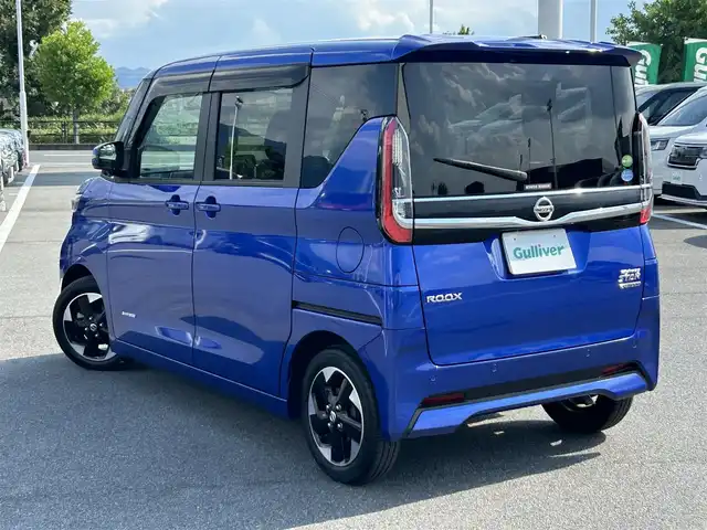 日産 ルークス HWS X プロパイロットED 奈良県 2021(令3)年 0.8万km アトランティックブルー ワンオーナー/純正９インチナビ（MM320D-L）/（フルセグ／ＢＴ／ＣＤ／ＤＶＤ）/プロパイロット/全方位モニター/前後コーナーセンサー/衝突軽減システム/レーンキープアシスト/両側パワースライドドア/後席サンシェード/前後ドライブレコーダー/ETC/純正14インチAW/保証書/取り扱い説明書/スペアキーX1