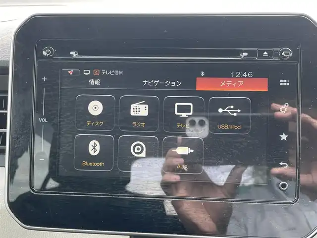 スズキ イグニス ハイブリッド MZ 長野県 2016(平28)年 9.2万km ピュアホワイトP 【自店代車予定】/純正ナビ（FM/AM、CD、USB、BT）/アラウンドビューモニター/ワンセグテレビ/ETC/アイドリングストップ/盗難防止装置/横滑り防止装置/衝突軽減システム/LEDオートライト/ダブルエアバック/純正１６AW/純正フロアマット/フルフラットシート/４WD/保証書、取扱説明書/ABS/スペアキー（１本）