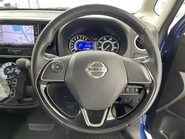 日産 デイズ ルークス HWS X Vセレクション 滋賀県 2018(平30)年 6.4万km オーシャンブルーP 純正ナビ/・フルセグTV・Bluetooth・CD・DVD/全方位カメラ/両側電動スライドドア/オートライト/純正１５インチアルミホイール/ＬＥＤヘッドライト/オートマチックハイビーム/衝突軽減システム/スマートキー
