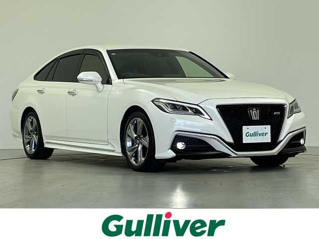 トヨタ クラウン RS アドバンス 岐阜県 2018(平30)年 4.3万km ホワイトパールクリスタルシャイン 純正メモリナビ/フルセグ/BT/DVD/USB/バックカメラ/トヨタセーフティセンス/・プリクラッシュセーフティ/・レーダークルーズコントロール/・レーントレーシングアシスト/・オートマチックハイビーム/・ロードサインアシスト/ブラインドスポットモニター/リヤトラフィックアラート/クリアランスソナー/アイドリングストップ/ビルトインETC/ハーフレザーシート/前席シートヒーター/ステアリングヒーター/シーケンシャルウインカー/LEDオートライト/フォグランプ/純正18インチAW/パドルシフト/プッシュスタート/サイドバイザー/純正フロアマット