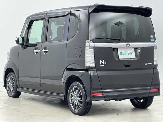 ホンダ Ｎ ＢＯＸ ＋ カスタム G 道央・札幌 2014(平26)年 10.6万km スマートブラック ・4WD/・純正ナビ&CD&DVD&SD&BT&TV/・バックカメラ/・アイドリングストップ/・ドアミラーヒーター/・HIDヘッドライト/・オートライト/・純正エンジンスターター/・スマートキー/・スペアキー