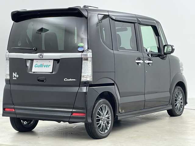 ホンダ Ｎ ＢＯＸ ＋ カスタム G 道央・札幌 2014(平26)年 10.6万km スマートブラック ・4WD/・純正ナビ&CD&DVD&SD&BT&TV/・バックカメラ/・アイドリングストップ/・ドアミラーヒーター/・HIDヘッドライト/・オートライト/・純正エンジンスターター/・スマートキー/・スペアキー