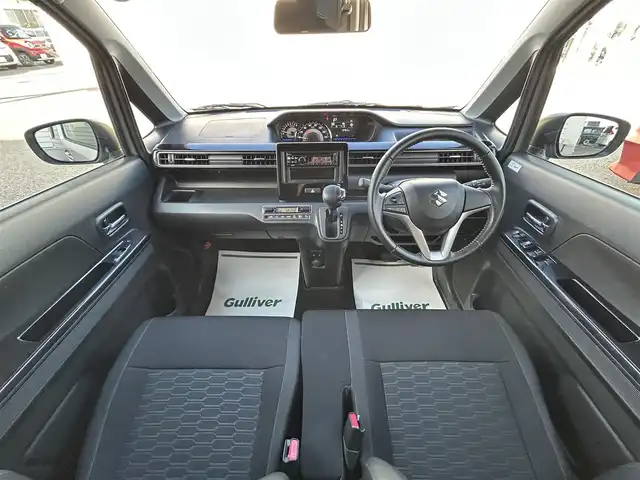 スズキ ワゴンＲ スティングレー HYBRID X 山形県 2021(令3)年 1.4万km スチールシルバーM 禁煙車/4WD/社外オーディオ/・AM/FM/CD/AUX/アイドリングストップ/コーナーセンサー/衝突被害軽減ブレーキ/車線逸脱警報/横滑り防止装置/盗難防止装置/LEDヘッドライト/オートライト/フロントフォグランプ/シートヒーター（D/N席）/フロアマット/冬タイヤ積み込み/保証書/取扱説明書