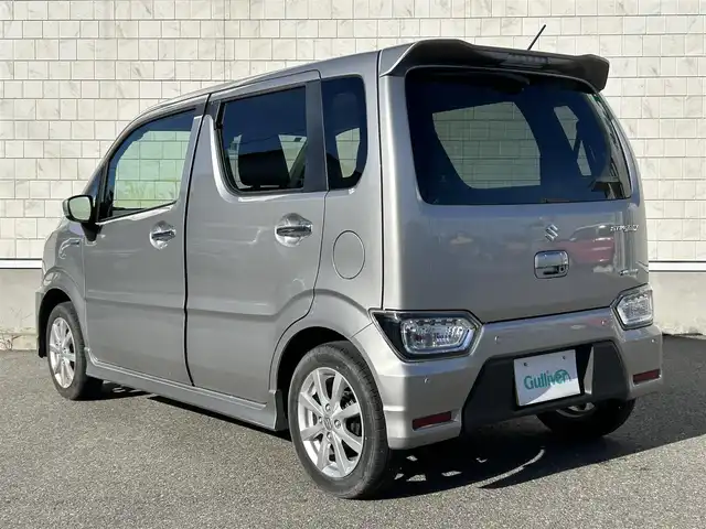 スズキ ワゴンＲ スティングレー HYBRID X 山形県 2021(令3)年 1.4万km スチールシルバーM 禁煙車/4WD/社外オーディオ/・AM/FM/CD/AUX/アイドリングストップ/コーナーセンサー/衝突被害軽減ブレーキ/車線逸脱警報/横滑り防止装置/盗難防止装置/LEDヘッドライト/オートライト/フロントフォグランプ/シートヒーター（D/N席）/フロアマット/冬タイヤ積み込み/保証書/取扱説明書