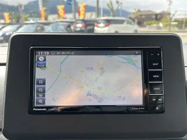 日産 ルークス ハイウェイスター X 愛媛県 2023(令5)年 1.8万km スパークリングレッド/ブラック Strada7型ナビ/全周囲カメラ/左側電動スライドドア/左側ハンズフリースライド/セーフティシールド/衝突被害軽減装置/車線逸脱防止装置/クリアランスソナー/リアサーキュレーター/アイドリングストップ/LEDヘッドライト/ステアリングリモコン/純正ドアバイザー/フロアマット/電格ミラー/シガーソケット/ヘッドライトレベライザー/現状サマー(純正AW)(155/65/R14)/YOKOHAMA BleEarth-GT AE51/禁煙車