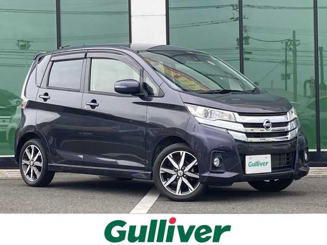 日産 デイズ ハイウェイスターG 福岡県 2018(平30)年 2.2万km プレミアムパープルP 純正フルセグナビ/　フルセグ Bluetooth CD DVD SD AM FM/アラウンドビューモニター/エマージェンシーブレーキ/車線逸脱警報/オートマチックハイビーム/コーナーセンサー/オートヘッドライト/スマートキー/プッシュスタート/フロアマット/ドアバイザー/Gターボ純正15インチアルミ/保証書/取説
