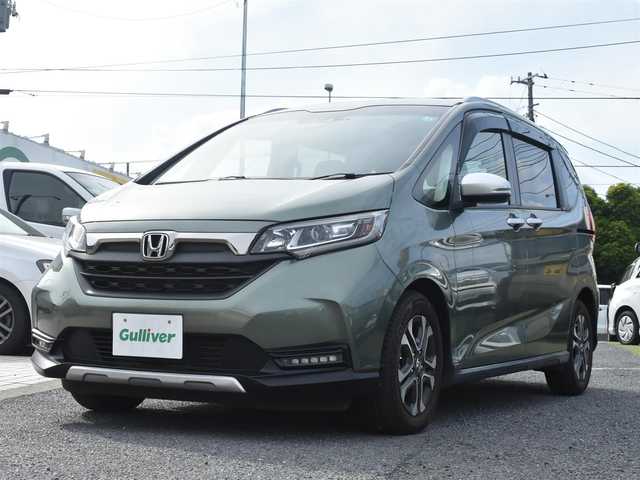 ホンダ フリード＋ クロスター ホンダセンシング 神奈川県 2019(令1)年 2.9万km シルバーミストグリーンM ワンオーナー/純正メモリナビ/フルセグテレビ/バックカメラ/アダプティブクルーズコントロール/プッシュスタート/スマートキー/両側パワースライドドア/ETC/LEDヘッドライト/スペスマートキー/保証書/取説/ナビ説/記録(R.2.3.5)