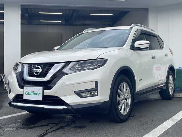 日産 エクストレイル ハイブリッド 20Xi 京都府 2018(平30)年 5.1万km ブリリアントホワイトパール 純正９インチナビ　Ｂｌｕｅｔｏｏｔｈオーディオ　フルセグ　ＤＶＤ再生　アラウンドビューモニター　エマージェンシーブレーキ　プロパイロット　ルーフレール　ドライブレコーダー　ＬＥＤヘッドライト