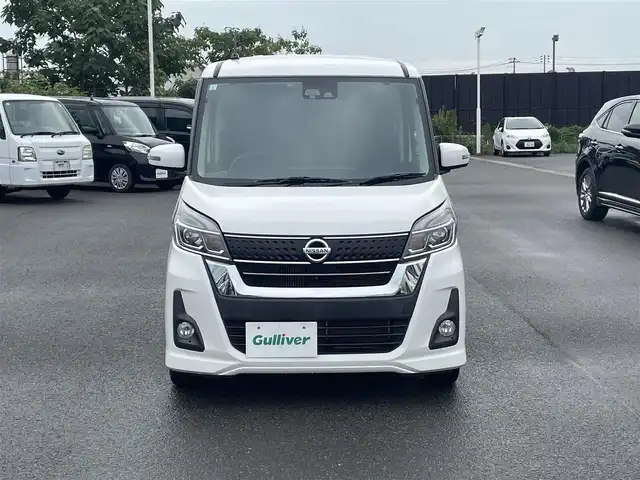 日産 デイズ ルークス ハイウェイスター Gターボ 山形県 2017(平29)年 3.9万km ホワイトパール 衝突被害軽減/純正SDナビ/　　【CD　DVD　BT　フルセグ　AUX　USB】/アラウンドビューモニター/両側パワースライドドア/クルーズコントロール/LEDオートライト/フォグランプ/オートマチックハイビーム/純正15インチアルミホイール/アイドリングストップ/横滑り防止装置/純正フロアマット/電動格納ミラー/インテリジェントキー/ETC