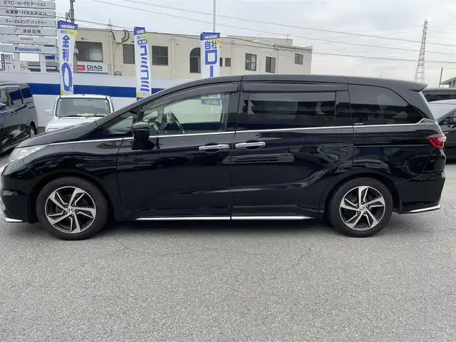 ホンダ オデッセイ アブソルート 兵庫県 2014(平26)年 12.9万km クリスタルブラックパール メモリナビ/フルセグテレビ/バックカメラ/オットマン/クルーズコントロール/プッシュスタート/片側パワースライドドア/ETC