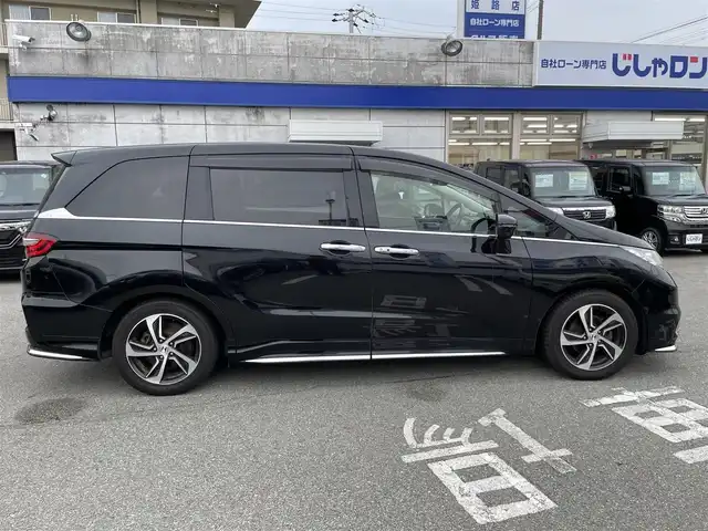 ホンダ オデッセイ アブソルート 兵庫県 2014(平26)年 12.9万km クリスタルブラックパール メモリナビ/フルセグテレビ/バックカメラ/オットマン/クルーズコントロール/プッシュスタート/片側パワースライドドア/ETC
