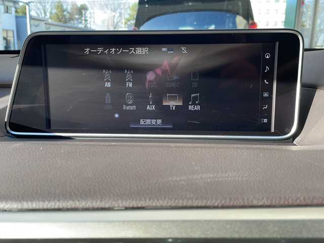 レクサス ＲＸ 450h バージョンL 山形県 2019(平31)年 5.9万km ソニッククォーツ ・モデリスタエアロ（フロント、サイド、リア）/・サンルーフ/・リアエンターテイメントシステム/・４WD/・純正ナビ/フルセグ/CDDVDブルーレイ/Bluetooth/・全方位カメラ/・社外前後ドラレコ/・ビルトインETC2.0/・MTモード付きAT/・レーダークルーズコントロール/・レーンキープアシスト/・プリクラッシュセーフティ/・ブラインドスポットモニター/・前後クリアランスソナー/・ヘッドアップディスプレイ/・前席パワーシート（メモリー付き）、シートベンチレーション/・全席シートヒーター/・ステアリングヒーター/・電動テレスコピック、オートスライドアウェイ/・パワーバックドア/・電動格納セカンドシート/・置くだけ充電/・シーケンシャルウィンカー/・20インチ純正AW/・18インチ純正AW＋スタッドレスタイヤ車載/・純正マット/・カードキー1枚