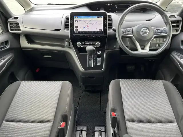 日産 セレナ ハイウェイスター 奈良県 2019(令1)年 5.2万km ダイヤモンドブラック 純正ナビ(フルセグTV/CD/DVD/Blu-ray/AM・FM/BT/HDMI)/純正フリップダウンモニター/アラウンドビューモニター/ETC/純正ドラレコ/プロパイロット/クルーズコントロール/踏み間違い防止アシスト/インテリジェントエマージェンシーブレーキ/LDW(車線逸脱警報)/オートブレーキホールド/純正16インチアルミホイール/社外フロアマット