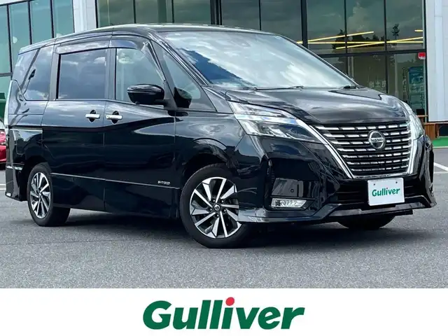 日産 セレナ ハイウェイスター 奈良県 2019(令1)年 5.2万km ダイヤモンドブラック 純正ナビ(フルセグTV/CD/DVD/Blu-ray/AM・FM/BT/HDMI)/純正フリップダウンモニター/アラウンドビューモニター/ETC/純正ドラレコ/プロパイロット/クルーズコントロール/踏み間違い防止アシスト/インテリジェントエマージェンシーブレーキ/LDW(車線逸脱警報)/オートブレーキホールド/純正16インチアルミホイール/社外フロアマット