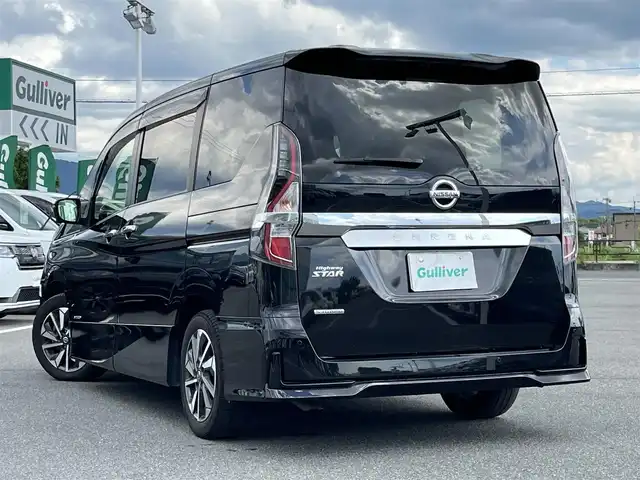 日産 セレナ ハイウェイスター 奈良県 2019(令1)年 5.2万km ダイヤモンドブラック 純正ナビ(フルセグTV/CD/DVD/Blu-ray/AM・FM/BT/HDMI)/純正フリップダウンモニター/アラウンドビューモニター/ETC/純正ドラレコ/プロパイロット/クルーズコントロール/踏み間違い防止アシスト/インテリジェントエマージェンシーブレーキ/LDW(車線逸脱警報)/オートブレーキホールド/純正16インチアルミホイール/社外フロアマット