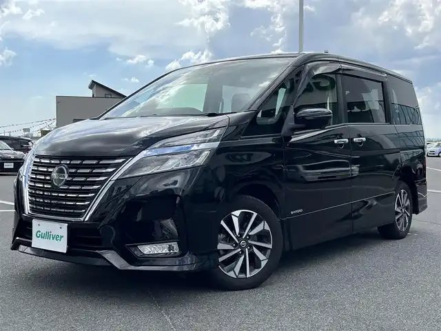 日産 セレナ ハイウェイスター 奈良県 2019(令1)年 5.2万km ダイヤモンドブラック 純正ナビ(フルセグTV/CD/DVD/Blu-ray/AM・FM/BT/HDMI)/純正フリップダウンモニター/アラウンドビューモニター/ETC/純正ドラレコ/プロパイロット/クルーズコントロール/踏み間違い防止アシスト/インテリジェントエマージェンシーブレーキ/LDW(車線逸脱警報)/オートブレーキホールド/純正16インチアルミホイール/社外フロアマット