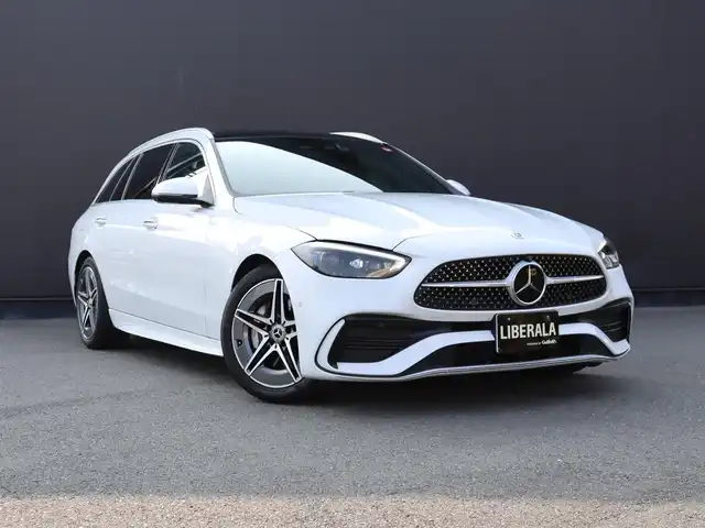 メルセデス・ベンツ Ｍ・ベンツ Ｃ２００ ステーションワゴン アバンギャルドAMGライン 静岡県 2022(令4)年 2.4万km 白 ワンオーナー/レザーエクスクルーシブパッケージ/サンルーフ/純正ナビ/フルセグTV/Apple Car Play/HUD/ACC/360°カメラ/ドラレコ前後/アンビエントライト