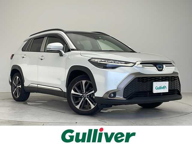 トヨタ カローラ クロス ハイブリッド Z 愛知県 2022(令4)年 3.8万km プラチナホワイトパールマイカ 衝突軽減システム/純正９型ディスプレイオーディオ（ナビあり）/三眼LEDヘッドライト/全方位カメラ/ガラスルーフ/レーダークルーズコントロール/シートヒーター/フルセグ/Bluetooth/バックカメラ/電動リアゲート/パワーシート/コーナーセンサー/純正アルミホイール/ルーフレール/ETC２．０/ブラインドスポットモニター/ドライブレコーダー