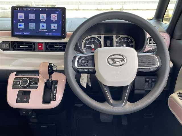 ダイハツ ムーヴ キャンバス ストライプス G 宮城県 2023(令5)年 0.2万km シャイニングホワイトパール/アプリコットピンクメタリック 純正10インチメモリナビ/CD/DVD/FM/AM/HDMI/BT/USB/SD/アラウンドビューモニター/シートヒーターDN席/カップウォーマーDN席/両側パワースライドドア/純正ドライブレコーダー/純正フロアマット/ブレーキホールド/アイドリングストップ/衝突被害軽減ブレーキ/パーキングセンサー/同サイズサマータイヤ積込/スマートキーx2