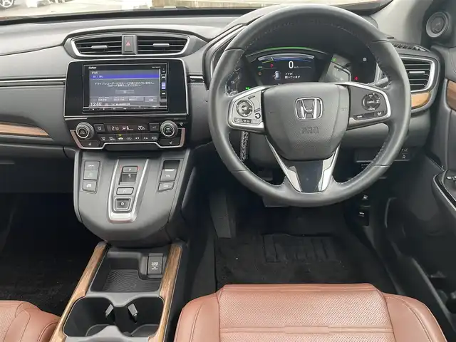ホンダ ＣＲ－Ｖ ハイブリッド EX・マスターピース 富山県 2019(令1)年 3.7万km プレミアムクリスタルレッドM 純正ナビ/フルセグTV/ハンズフリーパワーバックドア/バックモニター/ビルトインETC2.0/ドライブレコーダー/レーダークルーズコントロール/衝突被害軽減ブレーキ/誤発進抑制機能/車線逸脱防止支援システム/先行車発進お知らせ機能/オートハイビーム/標識認識システム/ブラインドスポットモニター/LEDヘッドランプ/革巻きステアリング/パドルシフト/ブラウン革シート/前席パワーシート/シートヒーター/純正18インチアルミホイール/スマートキーシステム/禁煙車