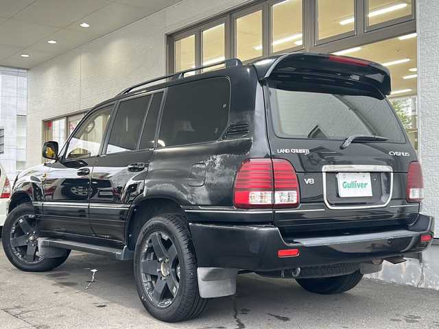 トヨタ ランドクルーザー シグナス 岐阜県 2001(平13)年 15万km ブラック /1ナンバー登録//サンルーフ//エアサス//エアサスコントローラー//社外HDDナビ(AVN558HD)/(MUSIC JUKE/DISC/AUX)//ベージュレザーシート/(前席パワーシート)/(D席シートメモリー)/(前席シートヒーター)//クルーズコントロール//社外20インチAW//HIDヘッドライト//バックカメラ//ルーフレール//CLIFFORDセキュリティ//ＥＴＣ//リモコンキー//スペアキーx1//ウッドコンビハンドル//電動格納ミラー//純正フロアマット