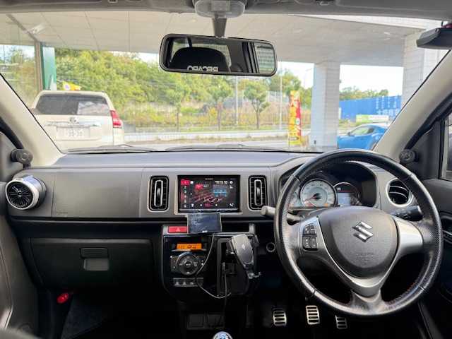 スズキ アルト ワークス 大阪府 2016(平28)年 4.8万km スチールシルバーM /禁煙車//カロッツェリアディスプレイオーディオ/・CD・DVD・BT//純正レカロシート//HKS製センター出しマフラー//RAYS TE37 SONIC　15インチアルミ//navic車高調//社外ボンネット//前ストラットタワーバー//リアウイングカバー//Fキャリパーレッド塗装//ETC//ステアリングスイッチ//スマートキー//保証書//取扱説明書//スペアキー