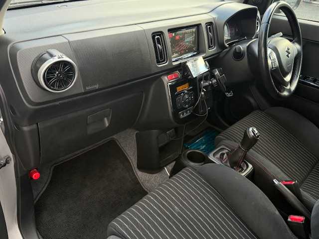 スズキ アルト ワークス 大阪府 2016(平28)年 4.8万km スチールシルバーM /禁煙車//カロッツェリアディスプレイオーディオ/・CD・DVD・BT//純正レカロシート//HKS製センター出しマフラー//RAYS TE37 SONIC　15インチアルミ//navic車高調//社外ボンネット//前ストラットタワーバー//リアウイングカバー//Fキャリパーレッド塗装//ETC//ステアリングスイッチ//スマートキー//保証書//取扱説明書//スペアキー