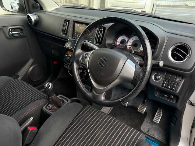 スズキ アルト ワークス 大阪府 2016(平28)年 4.8万km スチールシルバーM /禁煙車//カロッツェリアディスプレイオーディオ/・CD・DVD・BT//純正レカロシート//HKS製センター出しマフラー//RAYS TE37 SONIC　15インチアルミ//navic車高調//社外ボンネット//前ストラットタワーバー//リアウイングカバー//Fキャリパーレッド塗装//ETC//ステアリングスイッチ//スマートキー//保証書//取扱説明書//スペアキー