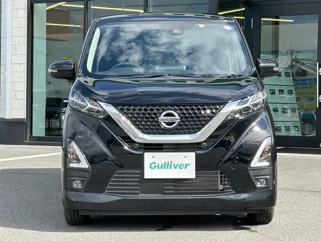 日産 デイズ ハイウェイスターX 愛媛県 2022(令4)年 1.7万km ブラック 純正9型ナビ/バックカメラ/セーフティシールド/衝突被害軽減装置/車線逸脱防止装置/純正ドライブレコーダー/アイドリングストップ/クリアランスソナー/ステアリングリモコン/ヘッドライトレベライザー/純正ドアバイザー/USB充電/オートマチックハイビーム/LEDヘッドライト/ETC/電格ミラー/現状サマー(純正AW)(155/65/R14)/BRIDGESTONE EcoPia EP150/禁煙車