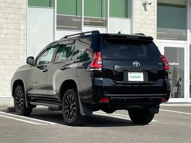 トヨタ ランドクルーザー プラド TX Lパッケージ マットブラED 宮崎県 2023(令5)年 3.8万km ブラック 純正ナビ/（AM/FM/BT/USB)/バックカメラ/パノラマビューモニタ/ステアリングスイッチ/レーダークルーズコントロール/横滑り防止機能/オートハイビーム/革シート/D席/N席パワーシート/D席/N席シートヒーター/D席/N席シートクーラー/サンルーフ/前後ドライブレコーダー/クリアランスソナー/ビルトインETC