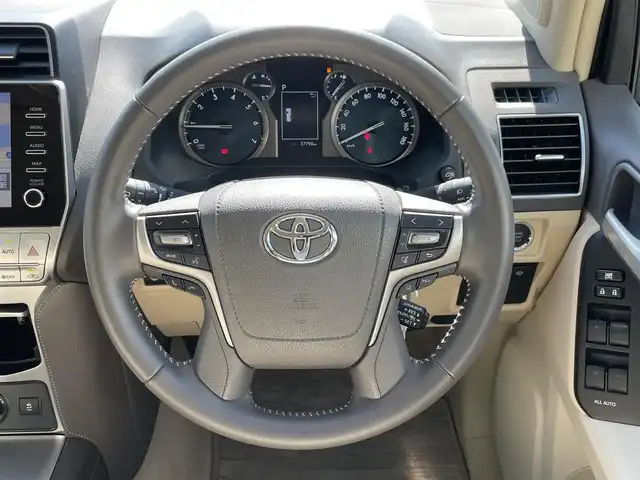 トヨタ ランドクルーザー プラド TX Lパッケージ マットブラED 宮崎県 2023(令5)年 3.8万km ブラック 純正ナビ/（AM/FM/BT/USB)/バックカメラ/パノラマビューモニタ/ステアリングスイッチ/レーダークルーズコントロール/横滑り防止機能/オートハイビーム/革シート/D席/N席パワーシート/D席/N席シートヒーター/D席/N席シートクーラー/サンルーフ/前後ドライブレコーダー/クリアランスソナー/ビルトインETC