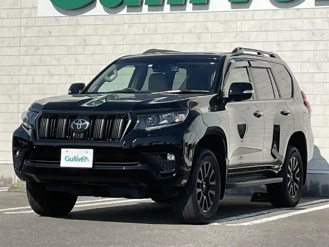トヨタ ランドクルーザー プラド TX Lパッケージ マットブラED 宮崎県 2023(令5)年 3.8万km ブラック 純正ナビ/（AM/FM/BT/USB)/バックカメラ/パノラマビューモニタ/ステアリングスイッチ/レーダークルーズコントロール/横滑り防止機能/オートハイビーム/革シート/D席/N席パワーシート/D席/N席シートヒーター/D席/N席シートクーラー/サンルーフ/前後ドライブレコーダー/クリアランスソナー/ビルトインETC