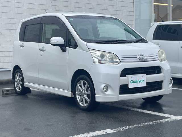 ダイハツ ムーヴ カスタム X LTD 静岡県 2011(平23)年 9.6万km パールホワイトⅢ /ワンオーナー//純正ナビ/ワンセグTV//純正CD/DVD//バックカメラ//ディスチャージ//スマートキー//フォグLEDライト//スペアキー//純正14インチAW//保証書//取説