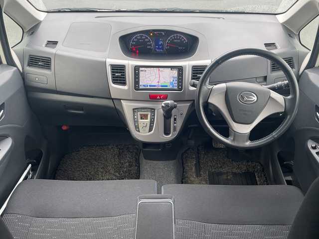 ダイハツ ムーヴ カスタム X LTD 静岡県 2011(平23)年 9.6万km パールホワイトⅢ /ワンオーナー//純正ナビ/ワンセグTV//純正CD/DVD//バックカメラ//ディスチャージ//スマートキー//フォグLEDライト//スペアキー//純正14インチAW//保証書//取説