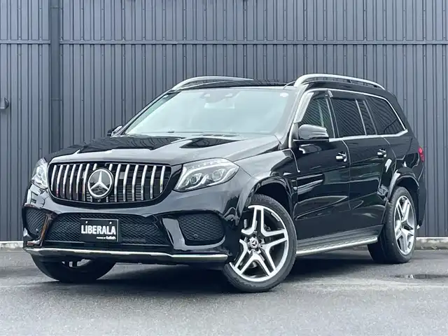 メルセデス・ベンツ ＧＬＳ３５０ｄ 4マチックスポーツ 福島県 2017(平29)年 4.6万km オブシディアンブラック パナメリカーナグリル（純正グリル積込）/パノラマサンルーフ/Harman Kardonサウンド/レーダーセーフティパッケージ/・レーンキーピングアシスト/・ブラインドスポットモニター/・ディストロニックプラス/黒ナッパレザーシート/メモリ付パワーシート/全席シートヒーター/温冷カップホルダー/純正HDDナビ/360°カメラ/CarPlay/フルセグTV/純正21インチAW/パワーバックドア/アンビエントライト/パドルシフト/エアサス/サイドバイザー/前後ドラレコ/取扱説明書/保証書/スペアキー